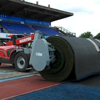 blue turf, blue grass, pitch resurfacing, remove old surface, easy resurface, synthetic, artificial, natural, hybrid, recyclable materials,