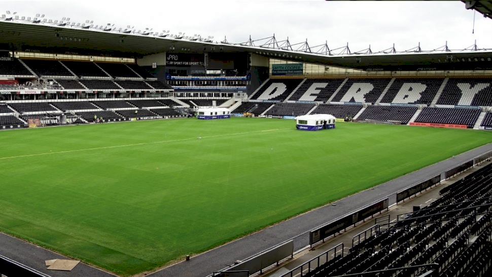 Derby County, SIS Pitches, football pitch, hybrid pitch, reinforced natural turf, fast pitch installation