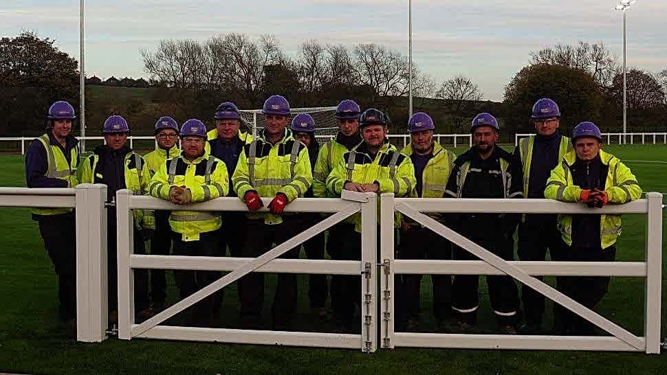 SIS Pitches construction installation team