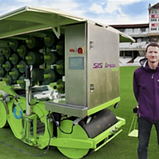 Phil with SISGrass Universal machine